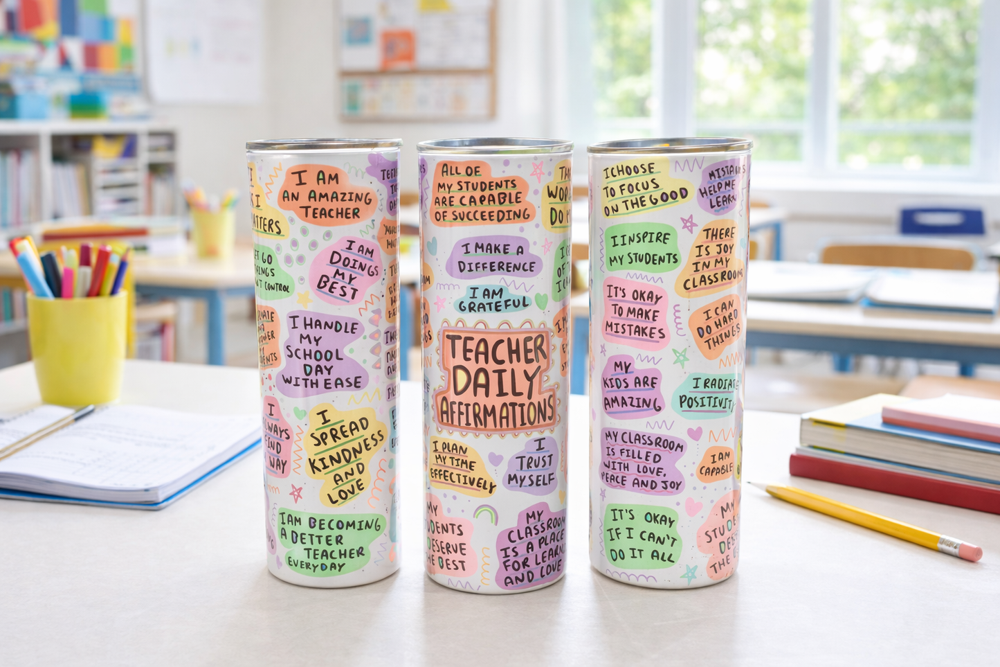 Teacher Daily Affirmations Tumbler