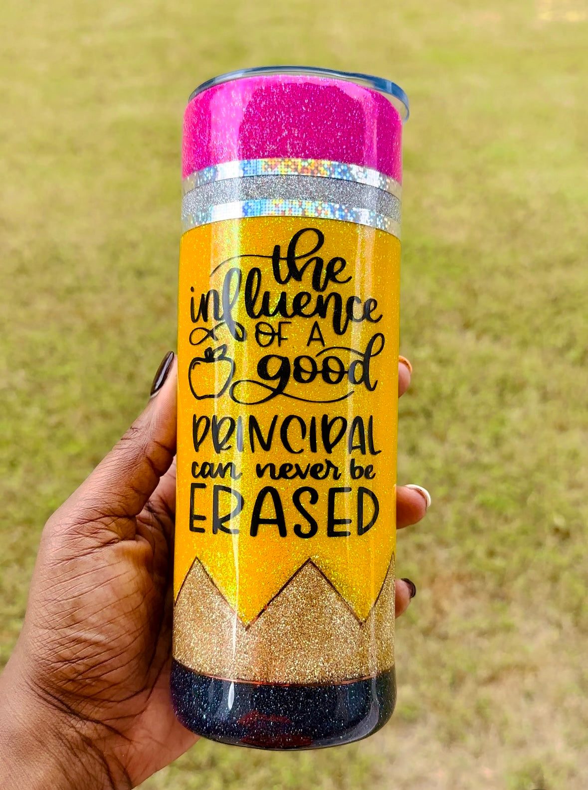 Glitter Pencil Tumbler