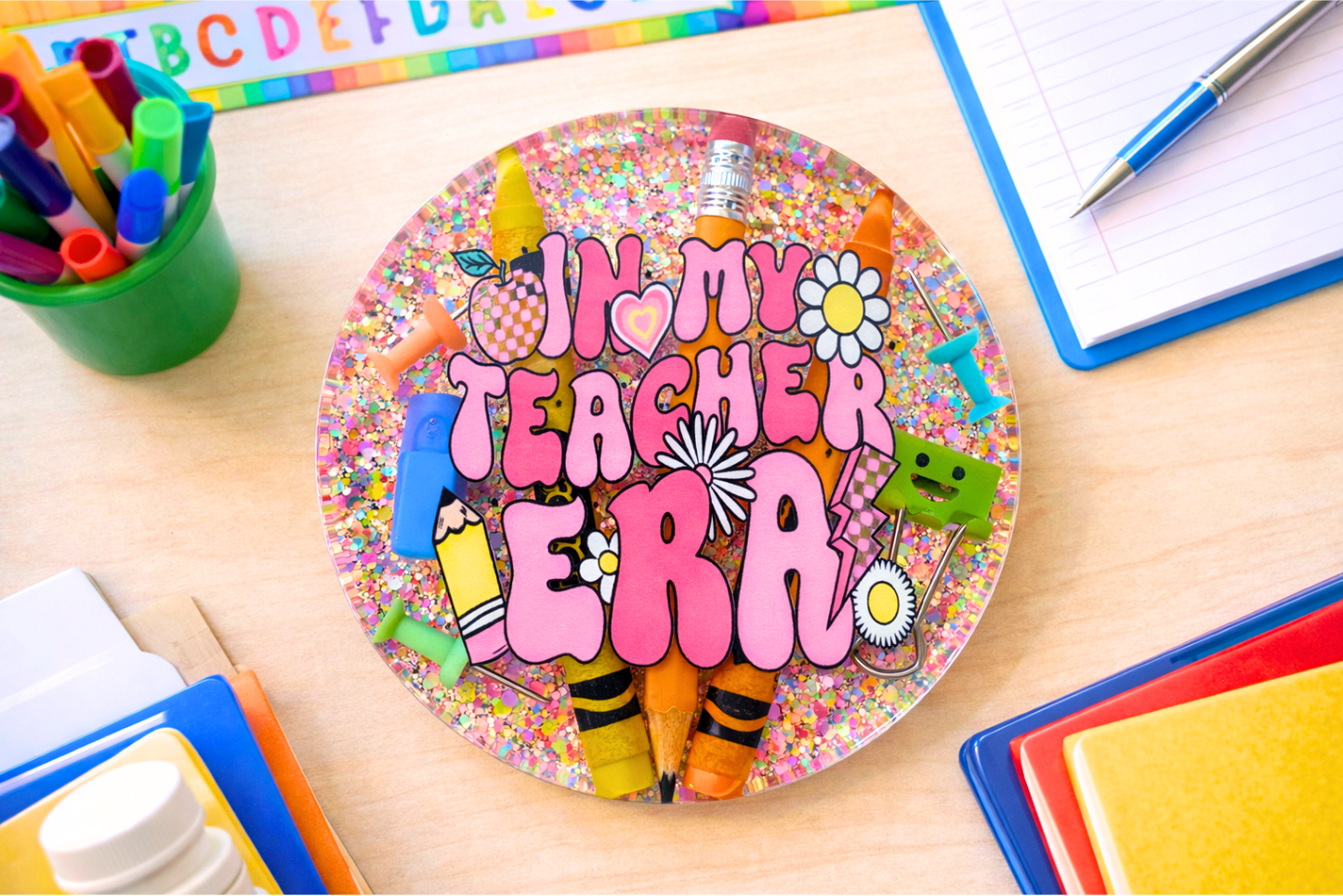 “In My Teacher Era” Resin Coaster