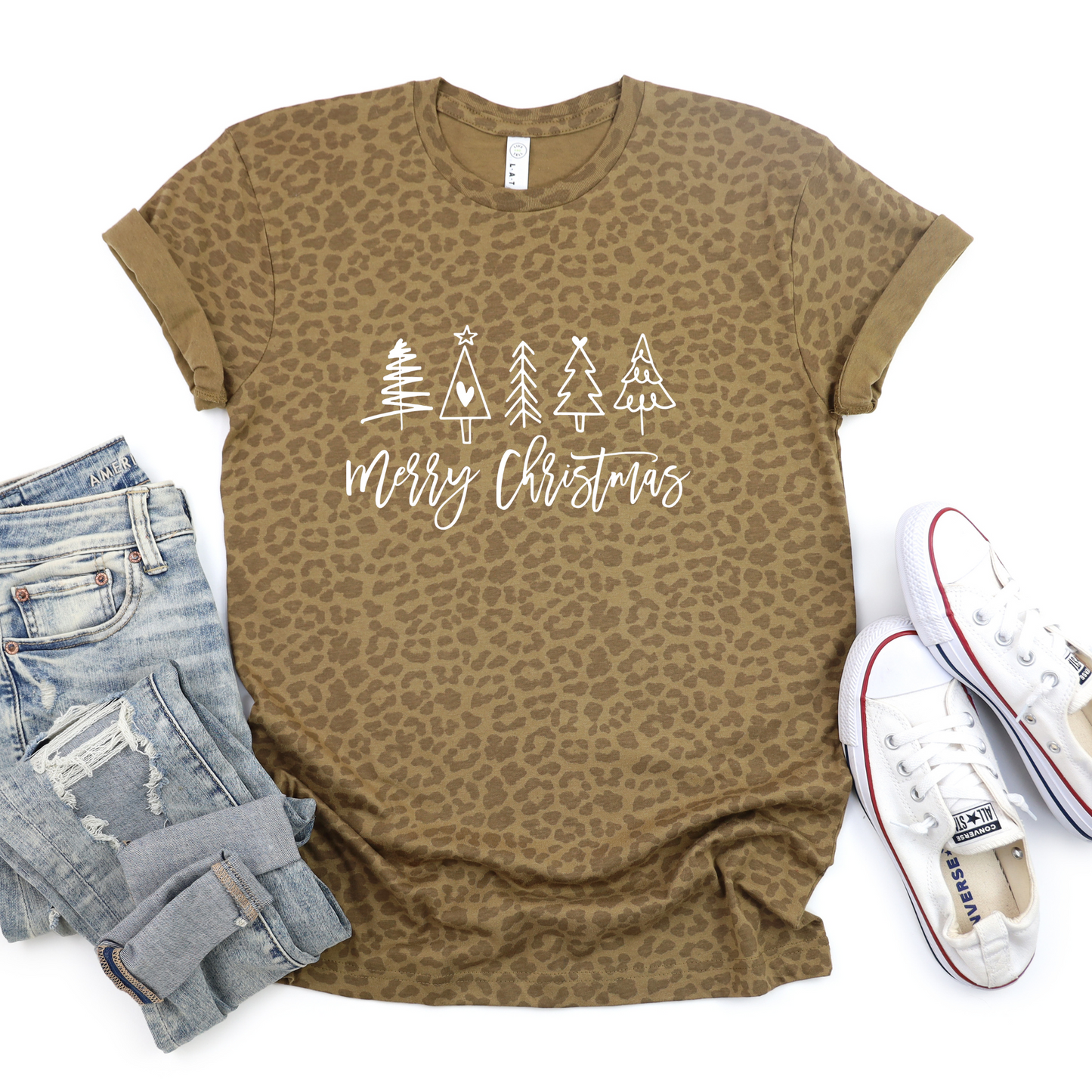 Merry Christmas Doodle Trees T-shirt