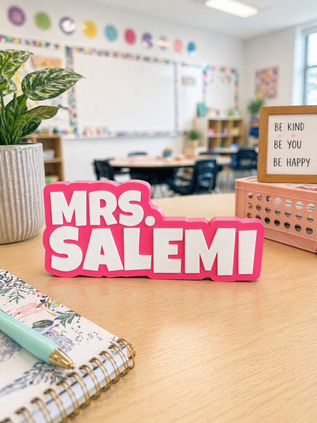 Custom 3D Teacher Nameplate