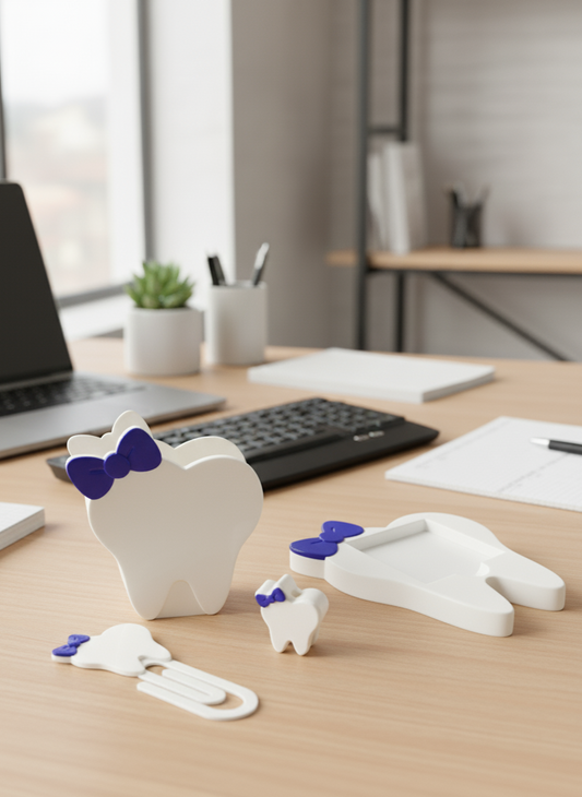 3D Bow Tooth Office Desk Set