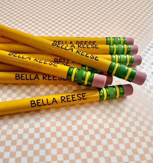 Kindergarten Engraved Personalized Beginner Pencils