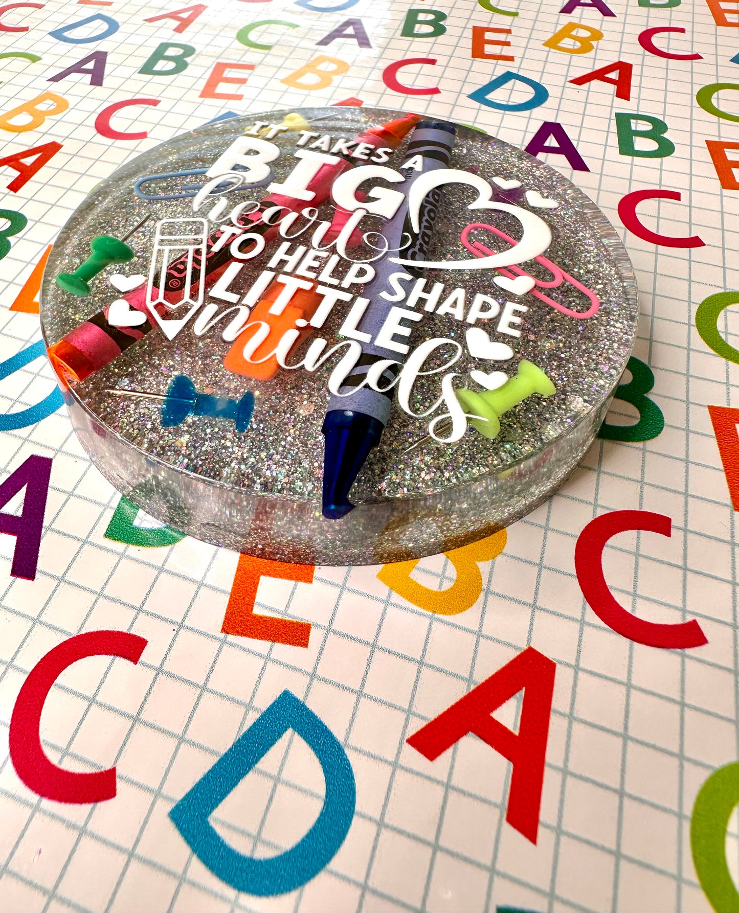It Takes A Big Heart To Help Shape Little Minds Teacher Coaster