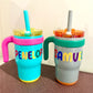 Kids Personalized 14oz Tumbler With Handle/Lid and Straw