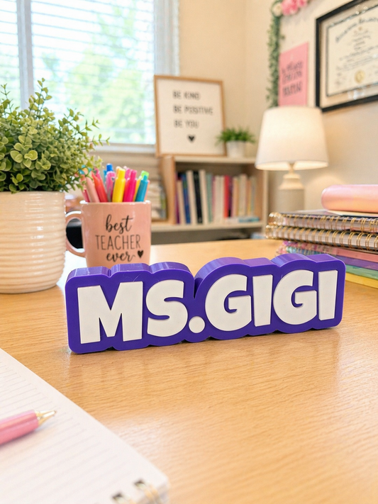 Custom 3D Teacher Nameplate