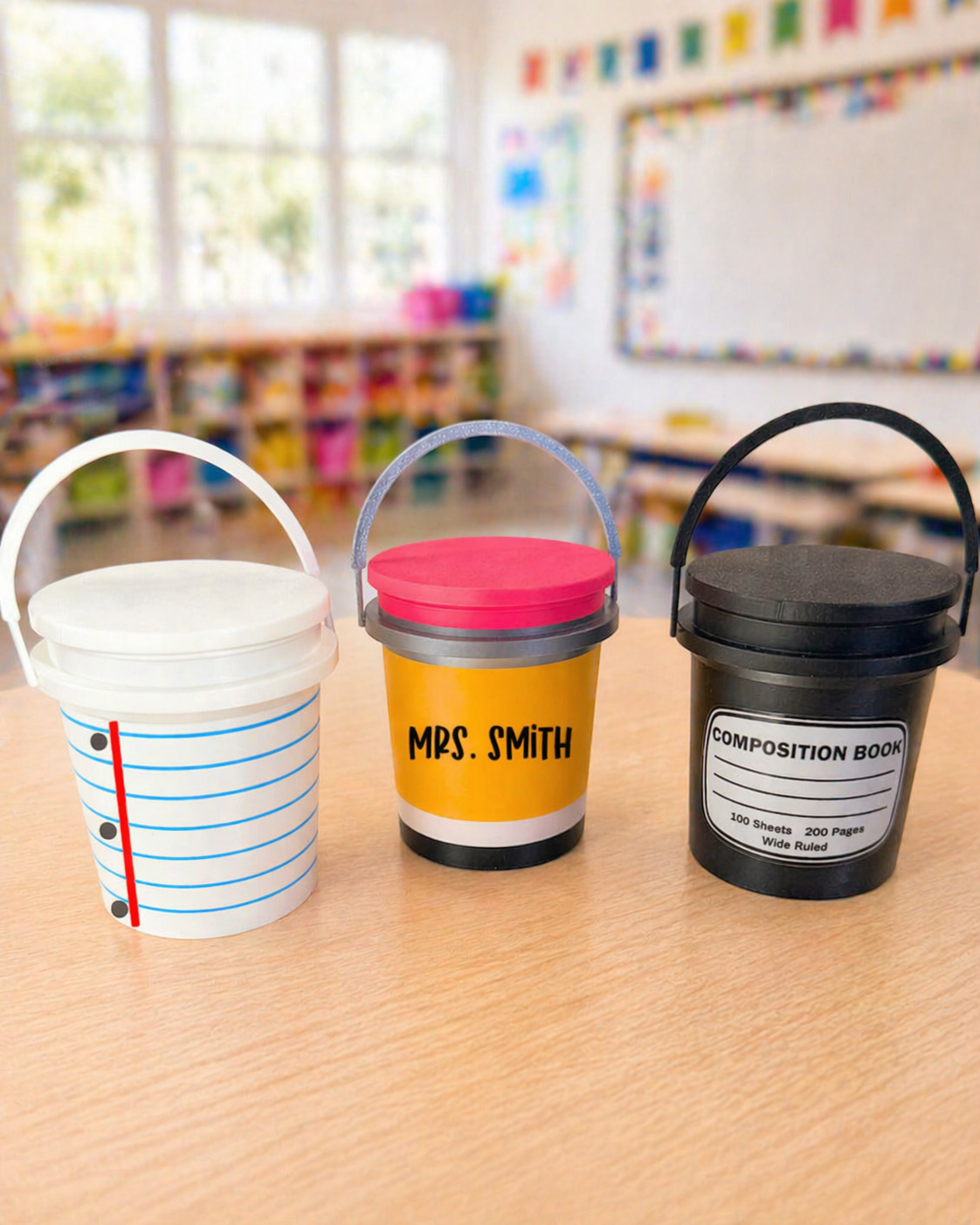 3D Personalized Teacher Mini Bucket-3D Printed