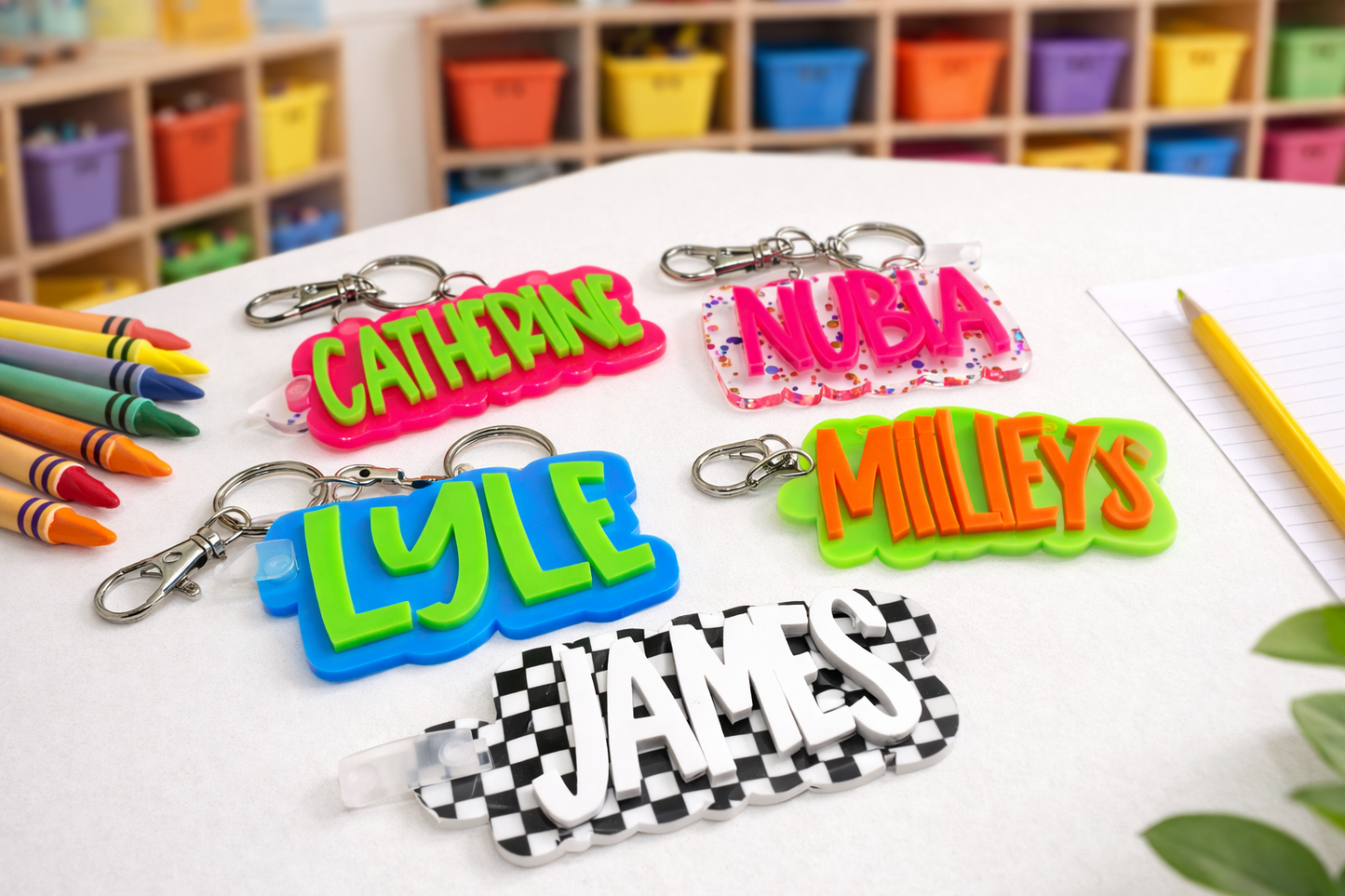 Personalized Acrylic Name Keychain