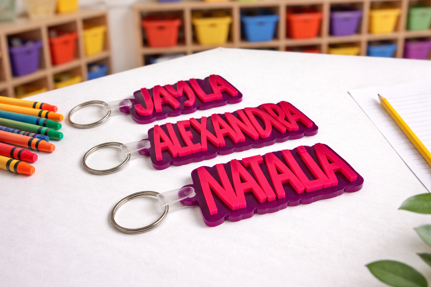 Personalized Acrylic Name Keychain