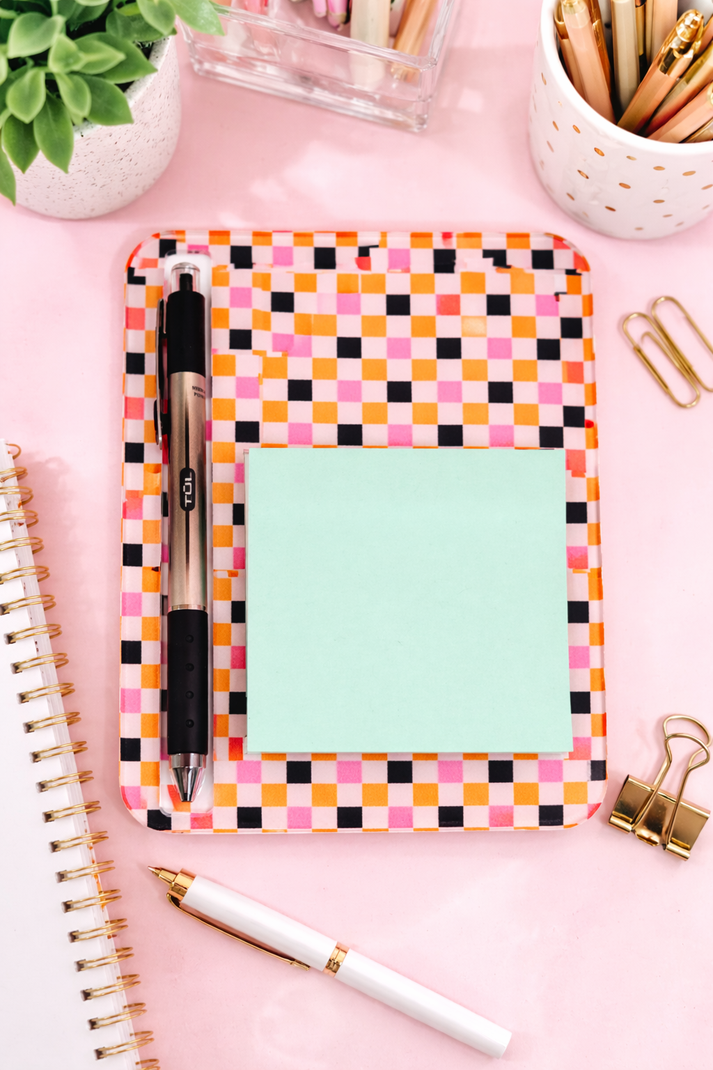 Personalized Acrylic Sticky Note Holder