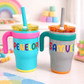 Personalized Kids 14oz Tumbler with Straw & Handle