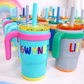 Personalized Kids 14oz Tumbler with Straw & Handle