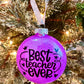 Best Teacher Ever Glitter Ornament