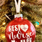 Best Nurse Ever Glitter Ornament