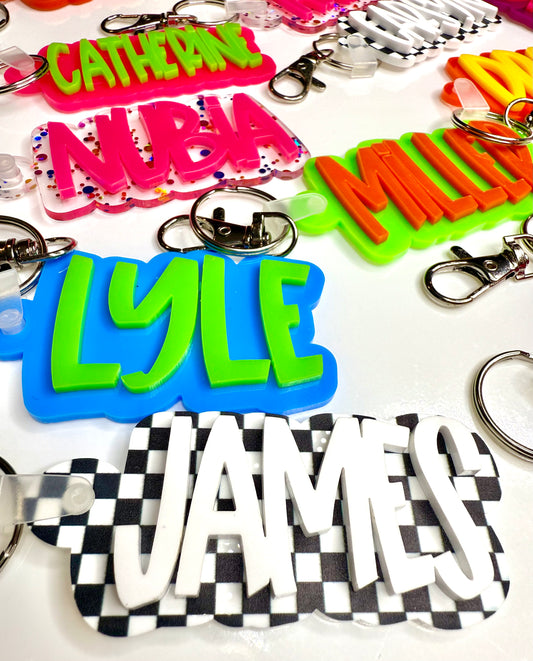Acrylic Name Keychain
