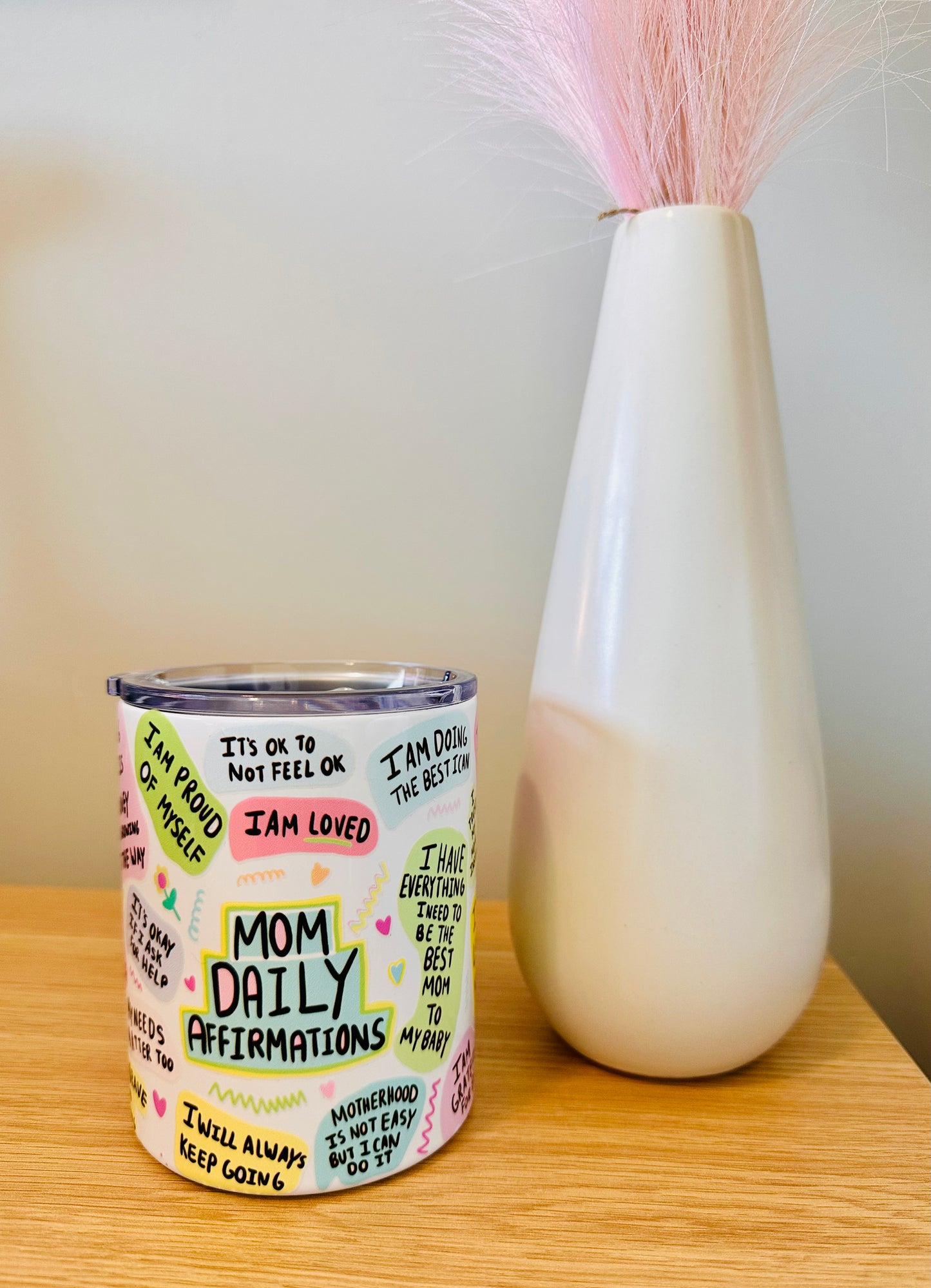 Mom Daily Affirmations Glass Can
