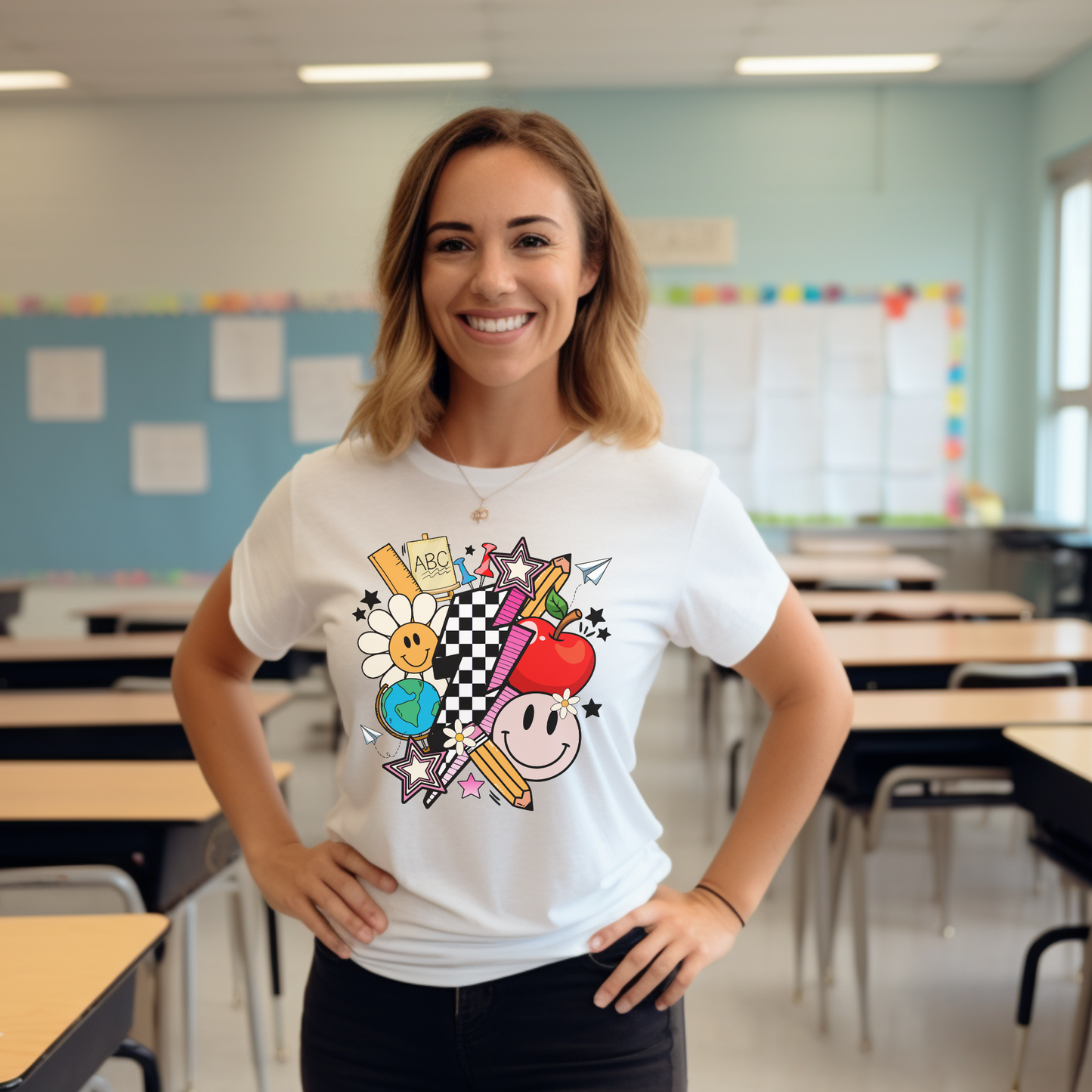 Retro Teacher T-shirt