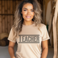 Checkered Teacher T-shirt