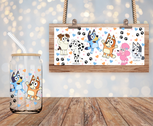 Bluey Glass Can