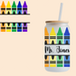 Crayon Glass Can Personalized