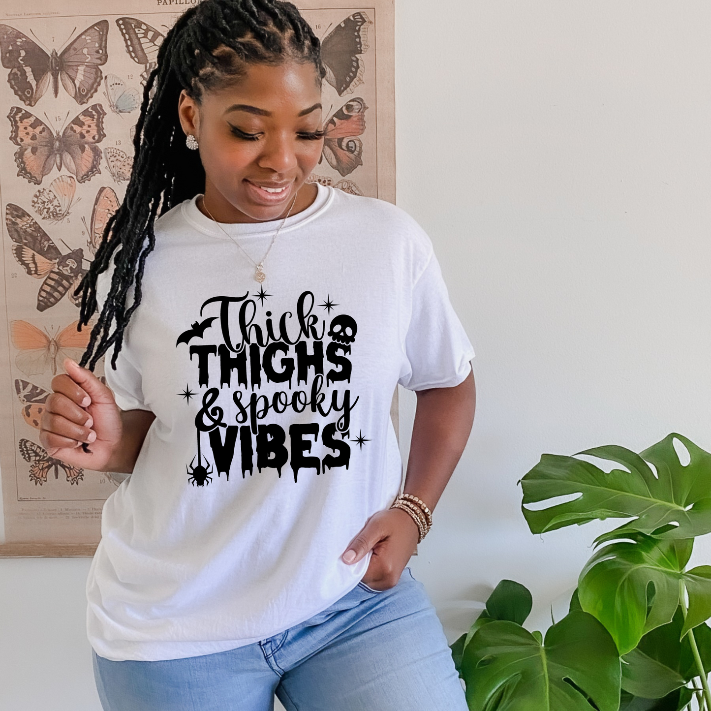 Thick Thighs and Spooky Vibes T-shirt